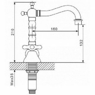 Смеситель для раковины Gappo G1163-6 бронза